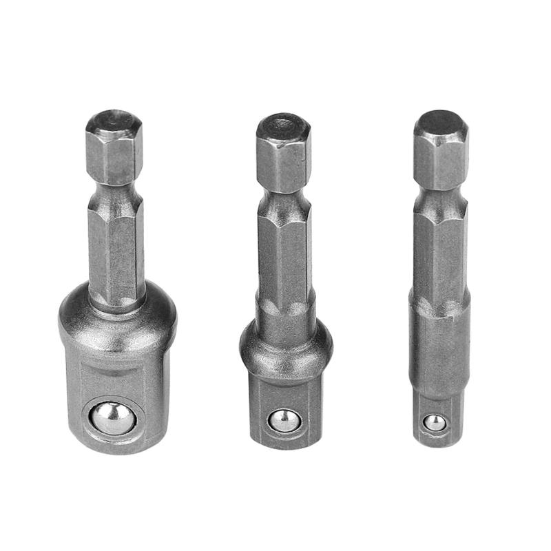 Kit jogo 3 Adaptador P/ Soquete pito cachimbo Parafusadeira